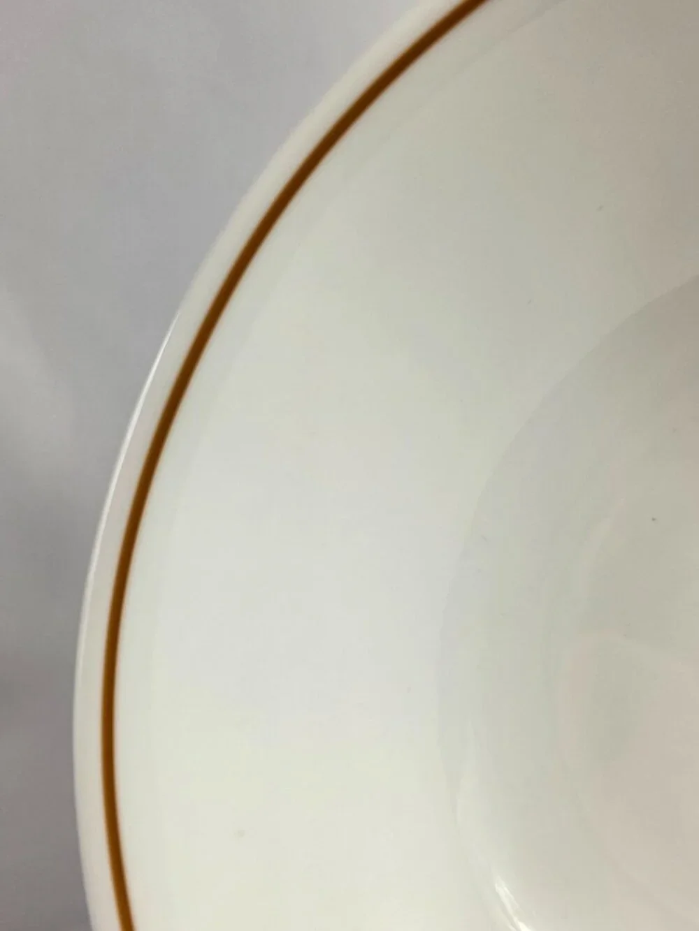 Corning Corelle Indian Summer 10 Inch Round Serving Bowl White Single Brown Ring